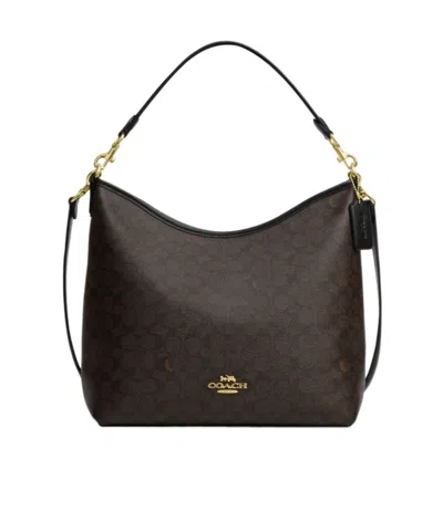 Coach Logo Shoulder Bag In Black