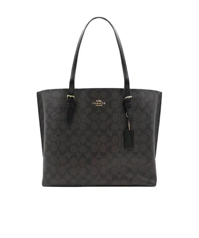 Coach Logo Shoulder Bag In Black