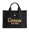 Coach Borsa Shopping Cargo 20 In Tela Nera Donna In Black
