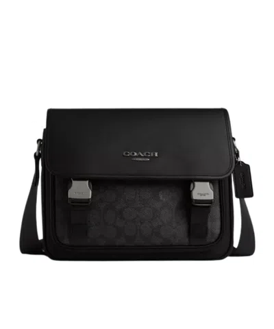 Coach Logo Shoulder Bag In Black