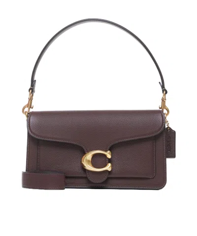 Coach Tabby 26 Logo Plaque Shoulder Bag In Black