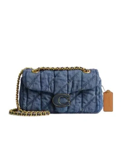 Coach Logo Shoulder Bag In Blue