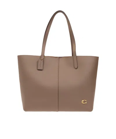 Coach Logo Shoulder Bag In Brown