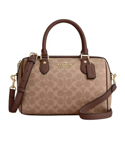 Coach Logo Shoulder Bag In Brown