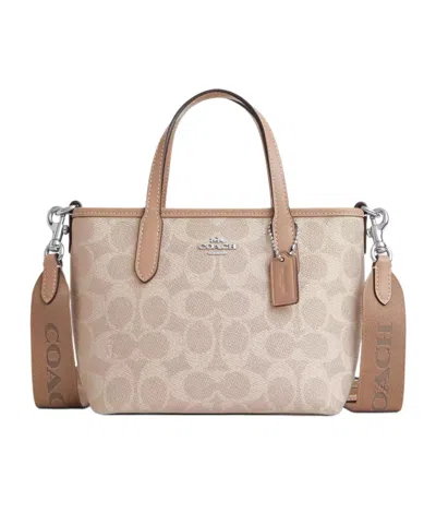 Coach Logo Shoulder Bag In Nude