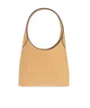Coach Womens Sand Brooklyn 28 Suede Shoulder Bag In Nude