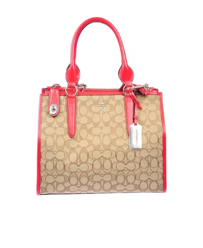 Coach Logo Shoulder Bag In Nude