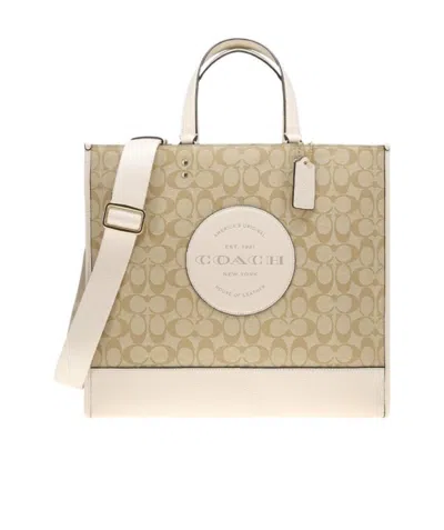 Coach Logo Shoulder Bag In Nude | ModeSens