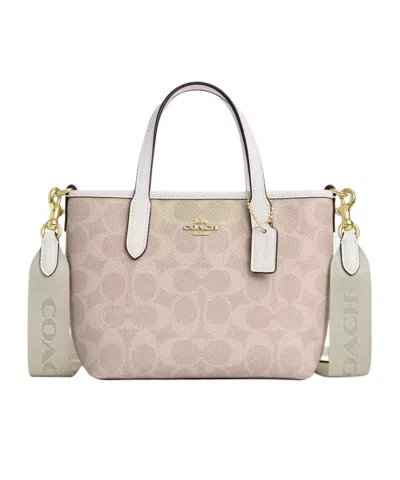 Coach Logo Shoulder Bag In Nude