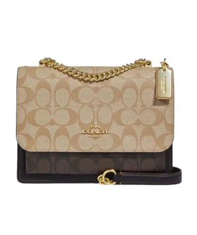 Coach Logo Shoulder Bag In Nude