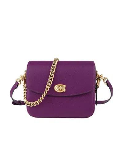 Coach Logo Shoulder Bag In Purple