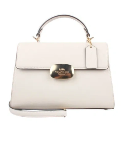 Coach Logo Shoulder Bag In White