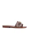 Coach Logo Slippers In Multicolor