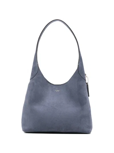 Coach Brooklyn 28 Suede Leather Shoulder Bag In Blue