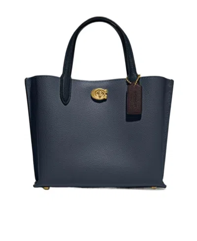 Coach Logo Transfer Lock Shoulder Bag In Black
