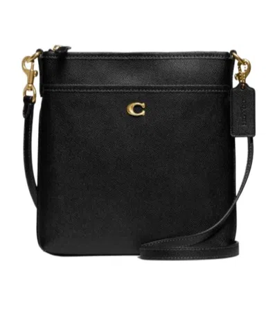 Coach Logo Zipped Bag In Black