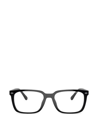 Coach Logo标牌方形镜框眼镜 In Black
