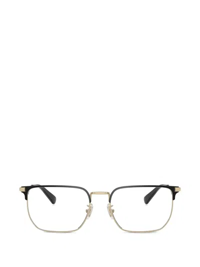Coach Logo-plaque Square-frame Glasses In Black