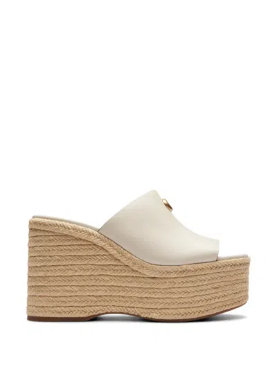 Coach Logo-plaque Wedge Espadrilles In Multi