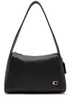 Coach Lola Pebbled Leather Shoulder Bag In Black