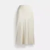 COACH LONG SATIN MIDI SKIRT