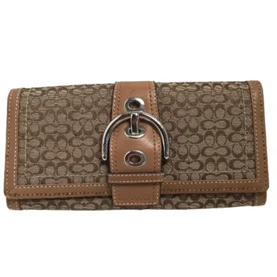 Pre-owned Coach Long Wallet (bi-fold) () In Brown