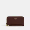 Coach Long Zip Around Wallet In Brown
