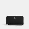 Coach Long Zip Around Wallet In Signature Jacquard In Black