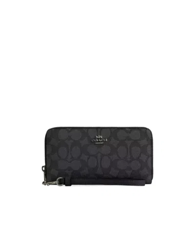 Coach Long Zip-around Wallet In Purple