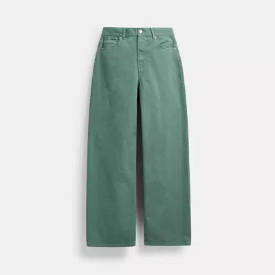 Coach Loose Fit Jeans In Green