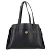 Coach Lora Carryall Bag In Black Leather