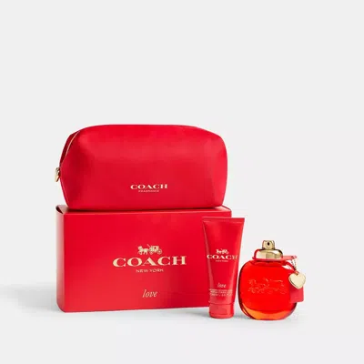 Coach Love Eau De Parfum 3 Piece Pouch Set In Multi