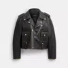 Coach Loved Leather Moto Jacket In Black