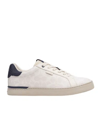 Coach Lowline Monogram-print Sneakers In White