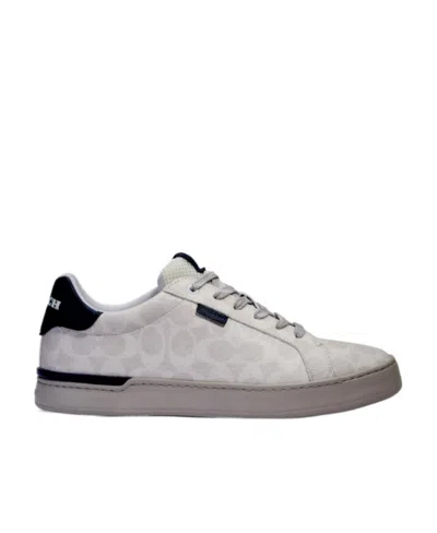 Coach Lowline Monogram-print Trainers In Gray
