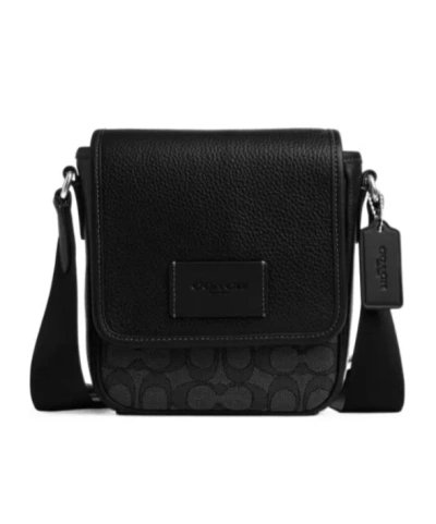 Coach Lucas Crossbody Bag In Signature Jacquard In Black
