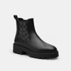 Coach Lucy Chelsea Boot With Signature Polyester In Black