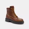 Coach Lug Sole Boot In Brown