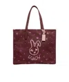 Coach Lunar New Year Rabbit-print Tote In Red