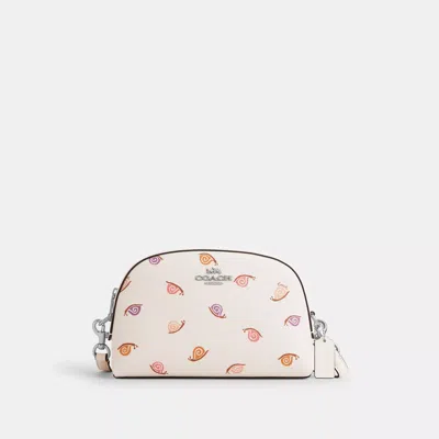 Coach Madi Crossbody With Snail Print In White