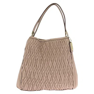 Coach Madison Geyssard Twist Leather Shoulder Tote Bag In Red
