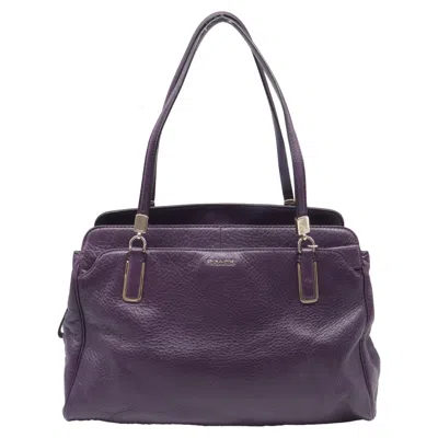 Coach Madison Kimberly Carryall Tote In Purple Leather
