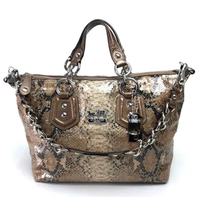 Pre-owned Coach Madison Spangles Boston Bag Handbag () In Multi