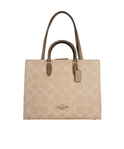 Coach Maggie Print Tote In Nude