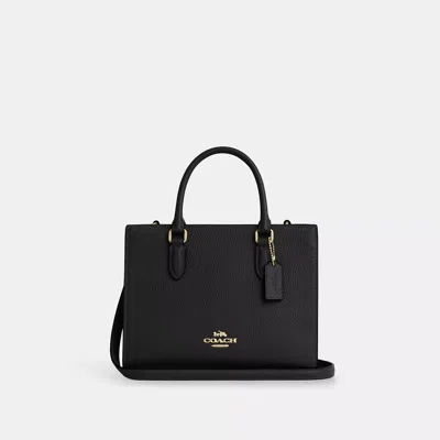 Coach Maggie Small Tote Bag In Black