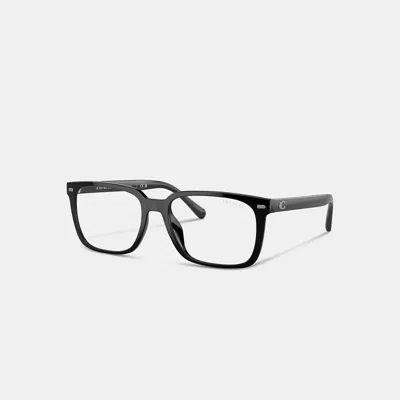 Coach Magnetic Clip On Square Sunglasses In Black