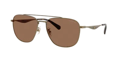 Coach Man Sunglass Hc7172 Cw404 In Brown