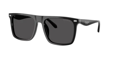 Coach Man Sunglass Hc8440u Cby95 In Black