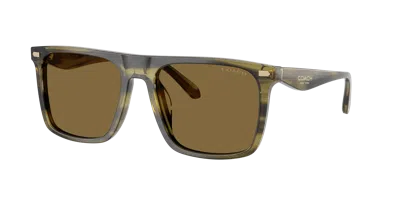 Coach Man Sunglass Hc8440u Cby95 In Green