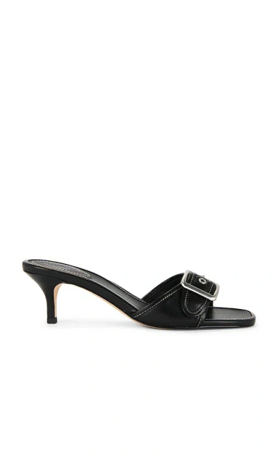 Coach Margot Leather Sandal In Black